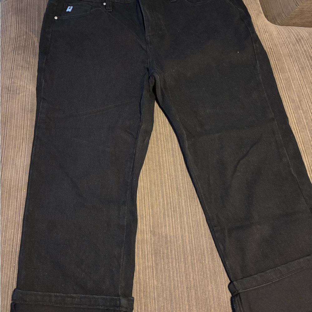 Black Denim Capris